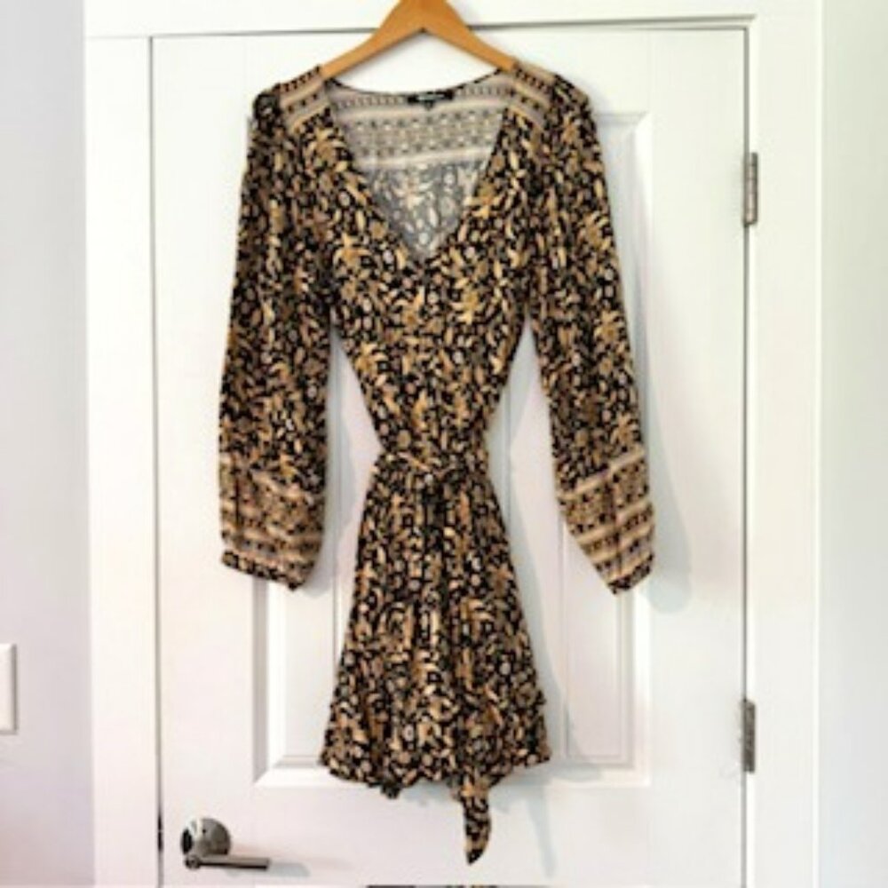 RipCurl summer dress black/tan S Small